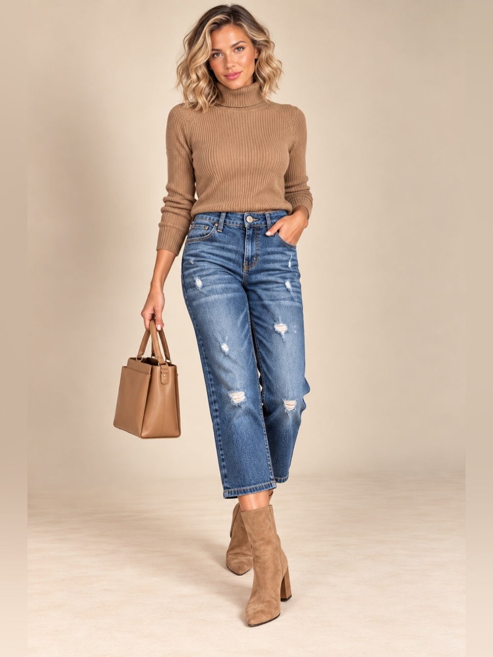 Paris Blues Size 9 Dark Wash Distressed Cropped Jeans